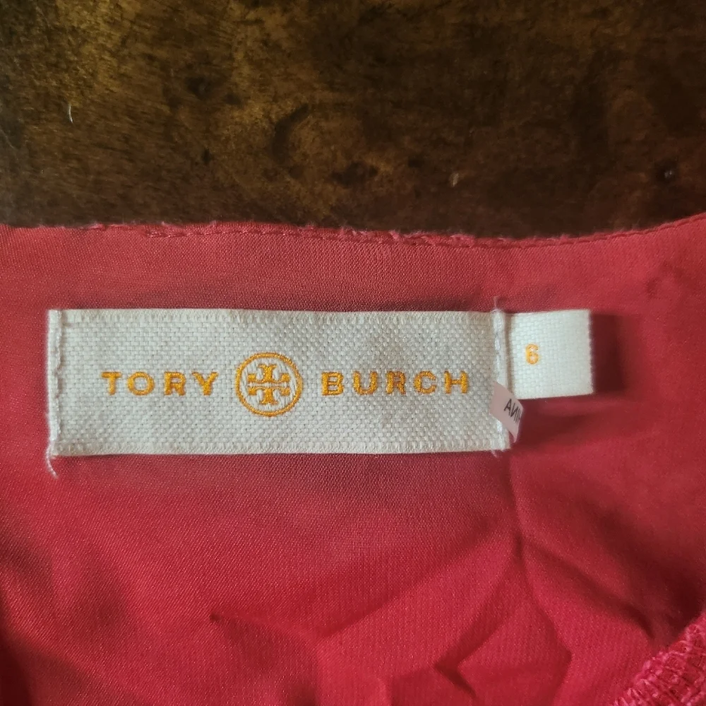 Tory Burch Cameron V-Neck Sleeveless Sheath Dress size 6